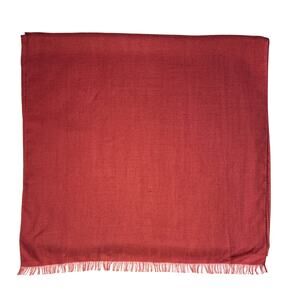 Loro Piana Burgundy Cashmere Silk Stole Scarf 70x20 Made In Italy